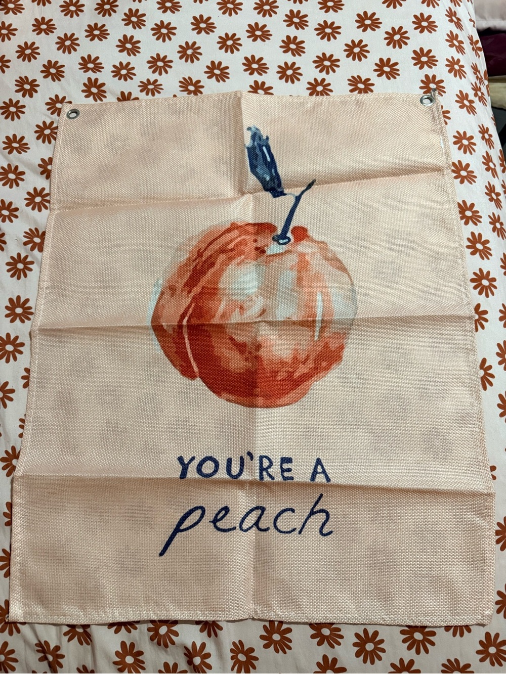 You’re A Peach Decorative Wall Tapestry - Peach Illustration 18 x 24 inches